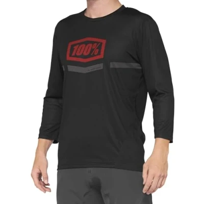 Imagen de 100% Maglia 3/4AIRMATIC Blk/Red XL