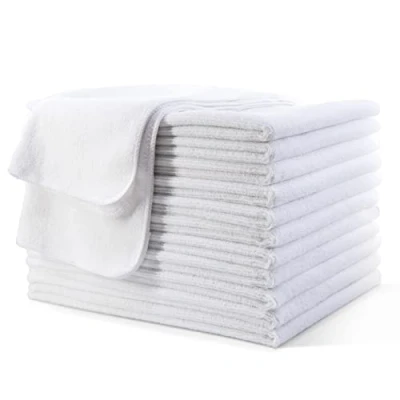 Imagen de Polyte Toalla de Microfibra antipelusa para el Cabello Secado rápido Profesional 40,6 x 73,7 cm Pack 12 (Blanca)