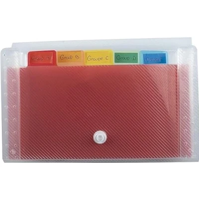 Imagen de Exacompta 55298E Clasificador de 13 compartimentos en polipropileno, 24 x 32 cm, color blanco transparente