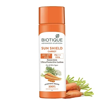Imagen de Biotique Bio Carrot Face &amp; Body Sun Lotion Spf 40 Uva/Uvb Sunscreen For All Skin Types In The Sun,190ml