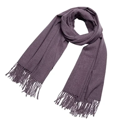 Imagen de DonDon Bufanda mujer invierno grande Chal Estola Cálido y suave 200 x 70 cm Morado