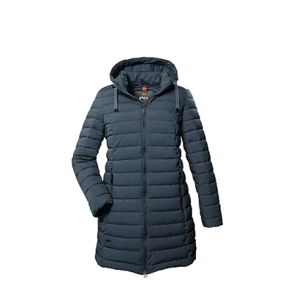 Imagen de STOY Parka acolchada para mujer con capucha desmontable, tallas grandes STW 5 WMN QLTD PRK, azul tormenta, 52, 39790 000