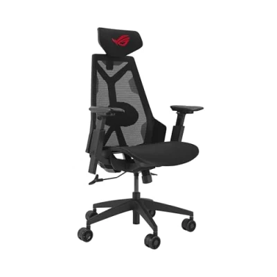 Imagen de ASUS ROG Destrier Ergo Core Gaming Chair (Silla ergonómica para Juegos, reposabrazos de 360 Grados con hasta 14 cm Altura Juegos móviles, Marco Nailon, Malla, Soporte Lumbar Ajustable y