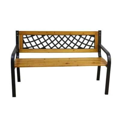Imagen de Acomoda Textil Banco de Madera para Jardín, Terraza o Patio 2 Plazas con Respaldo y Reposabrazos. Cómodo, Resistente Ergonómico Interior Exterior 118X52X73 CM. NO Incluye COJÍN
