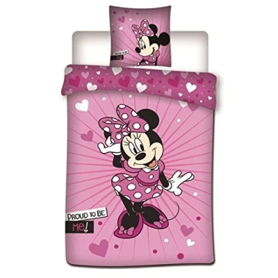 Imagen de Minnie Juego de Cama Mouse, 2 Piezas, Infantil, con Funda nórdica 140 x 200 cm + Almohada 63