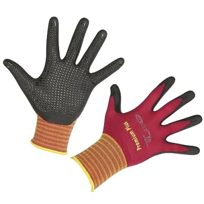 Imagen de Keron Guantes de trabajo Premium Plus talla 8/M, color burdeos