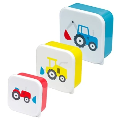 Imagen de Puckator Lunchboxen &amp; Brotdosen Wohnen Garten Little Tractors 3er Set M/L/XL