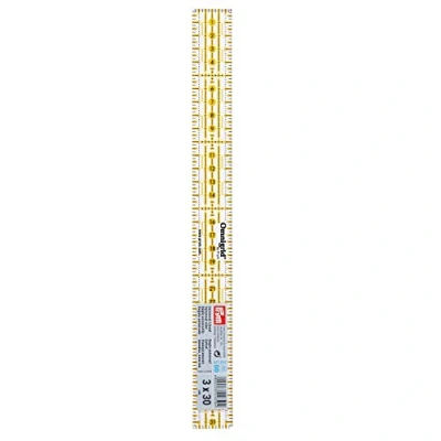 Imagen de Prym Universal Lineal 3 x 30 cm Omnigrid Ruler, Transparent, Black, Yellow