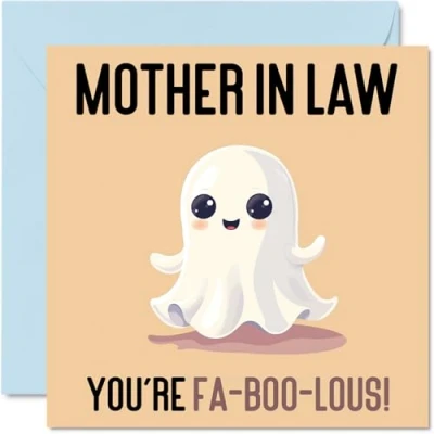 Imagen de tarjetas de cumpleaños para suegra, Fa Boo Lous, divertida tarjeta feliz suegra hijo y nuera, del día la madre 145 mm x mm, felicitación