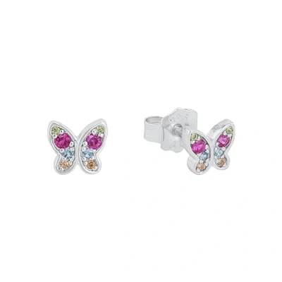 Imagen de s.Oliver aretes de plata esterlina 925 joyería del oído los niños la muchacha, con zirconia cúbico synth., 0,6 cm, plata, mariposa, Viene en caja regalo joyería, 2020868
