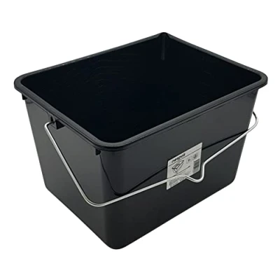 Imagen de Nespoli Cubo de Pintura 8 L, Grande, con Mango Metal, Color Negro