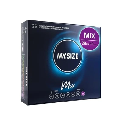Imagen de My.Size Mix Condones, tamaño 7, 69 mm, paquete de ventaja, contenido 28 unidades