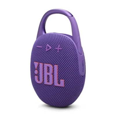 Imagen de Altavoz inalámbrico JBL Clip 5, 7 W, Bluetooth, 12 h Autonomía, Resistente al Agua, Wireless, Purple