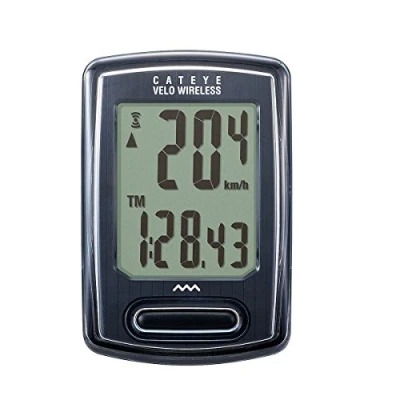 Imagen de CatEye Velo Wireless+ Wireless bicycle computer Negro Ordenador para bicicletas (CR2032, 1 año(s), 0 40 C, 37 mm, 16,5 55,5 mm)