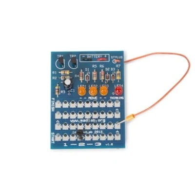 Imagen de Whadda Kit de Soldadura, Bricolaje, electrónico Madlab, Juego lógico 1 2 3, Educativo y diversión