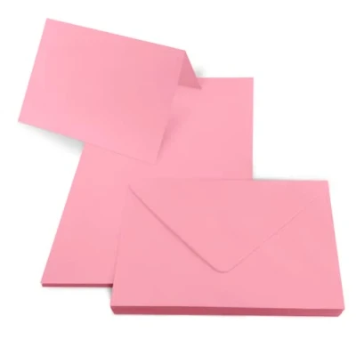 Imagen de Netuno juego de 25 tarjetas plegables 168 x 240 mm 160g con sobres rosas B6 125 175 80 g Rainbow solapa en punta engomada para invitaciones bodas empresas felicitaciones papelería
