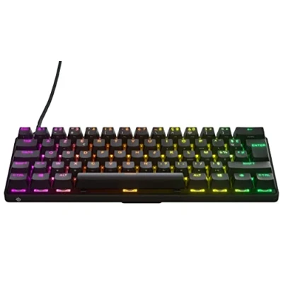 Imagen de SteelSeries Apex Pro Mini Teclado gaming HyperMagnetic El más rápido del mundo Accionamiento ajustable Factor forma compacto 60 % RGB Teclas PBT USB C francesa (AZERTY)