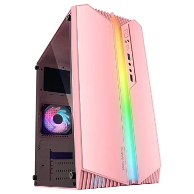 Imagen de CAJA MICROATX COMPACTA MARS GAMING MC S1 ROSA FRONTAL ARGB VENTILADOR TRASER FRGB VENTANA LATERAL SIN FUENTE DE ALIMENTACION
