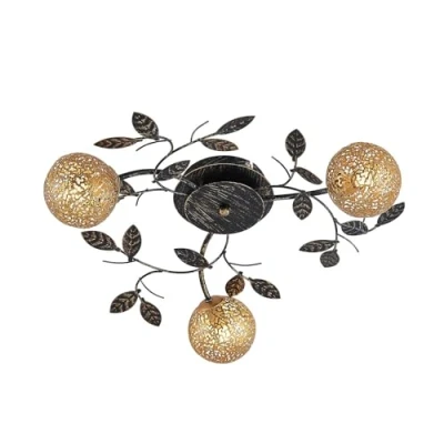 Imagen de lámpara de techo &#039;Evory&#039; en Dorado hecho Metal e.o. para Salón &amp; Comedor (3 llamas, G9) Lucande florentina, techo,