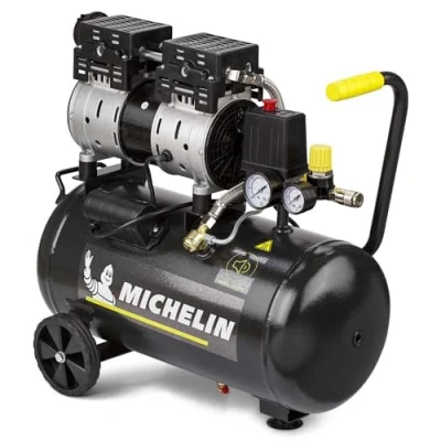 Imagen de MICHELIN Compresor de Aire Silencioso CA MX24 1 24L 1HP Eficiente, Portátil y Bajo Ruido para el Hogar