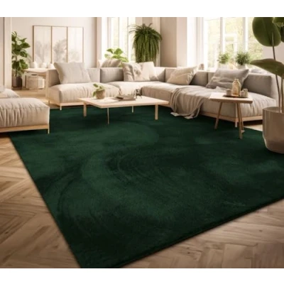 Imagen de TT Home Alfombra Salón Pelo Corto Monocolor Diseño Moderno Lavable Amarillo Dorado, Color: Gris, Tamaño:60x100 cm