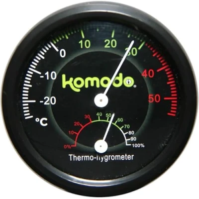 Imagen de Komodo Termómetro e higrómetro combinados Analógico, Negro
