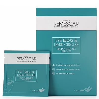 Imagen de Remescar Parche Corrector Ojeras Parches de Microagujas un solo uso contra las Bolsas en los Ojos y Corrige 2 semanas