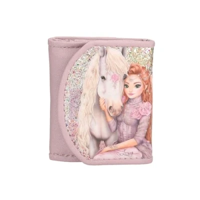 Imagen de Depesche Portemonnaie 13299 TOPModel Viva Violeta, con Motivo de Modelo, Caballo y Purpurina, Monedero botón magnético, Multicolor, One Size
