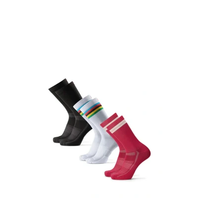 Imagen de Danish Endurance Cycling Regular 3PACK Calcetines de deporte, Talla: 39 42, Multicolour black pink white