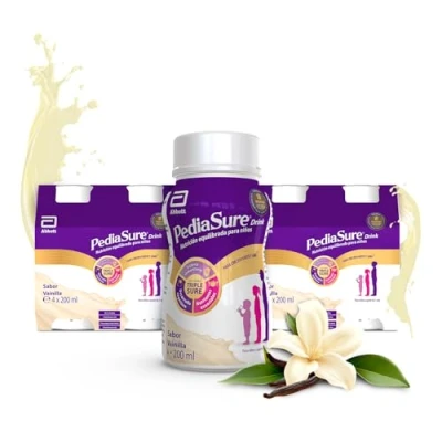 Imagen de PediaSure drink Sabor Vainilla Complemento Alimenticio para Niños, con Proteínas, Vitaminas y Minerales Pack de 8 Botellas x 200 ml