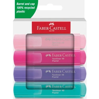 Imagen de Faber Castell 254654 Pack de 4 Subrayadores Textliner 1546 Tonos Pastel