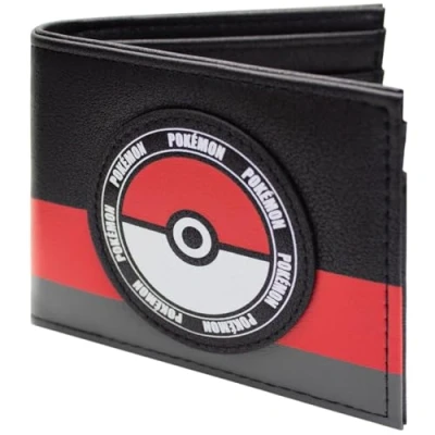 Imagen de Gym Leader Challenge Elite Trainer Ball Emblema Billetera/Cartera Bi Fold ID &amp; Tarjetero, Negro