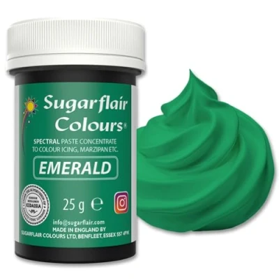 Imagen de Sugarflair Spectral Concentrated Paste Colours Emerald, Colorante Alimentario Pasta, Colorantes para Pasta De Azúcar y Mazapán 25g