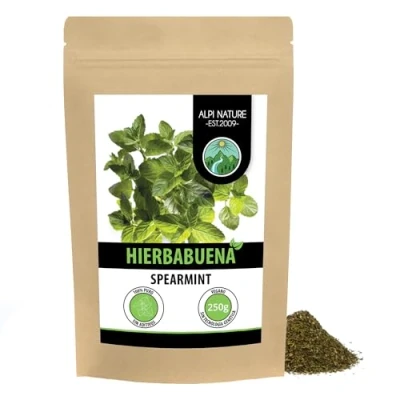 Imagen de Hierbabuena (250g), corte menta verde, suavemente secado, 100% puro y natural para la preparación de té, marroquí, té hierbas