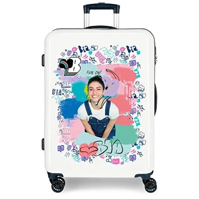 Imagen de Disney Bia Jeans Maleta Mediana Multicolor 48x68x26 cms Rígida ABS Cierre combinación 70L 3,7Kgs 4 Ruedas Dobles