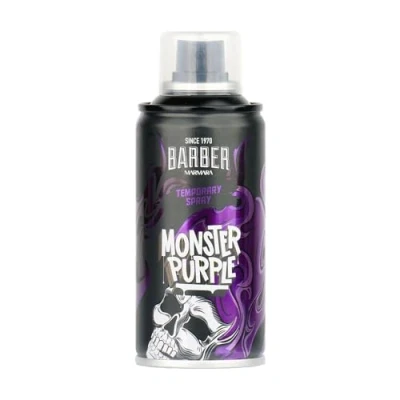 Imagen de BARBER MARMARA laca de color para peluquería 150ml spray el cabello disfrazarse y maquillarse carnaval, Halloween fiestas temáticas tinte (Monster Purple)
