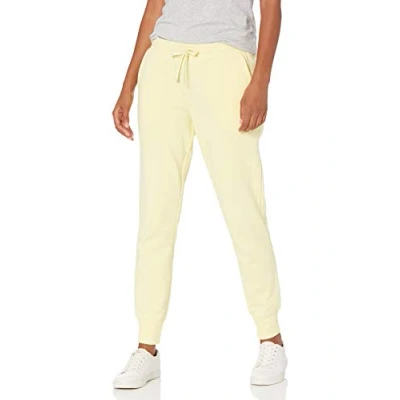 Imagen de Amazon Essentials Pantalón de chándal en Felpa (Disponible Tallas Grandes) Mujer, Amarillo Claro, L