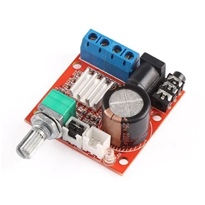 Imagen de DollaTek 10W + 2 Canales Clase D DC 12V Mini 2.0 Hi fi de Audio estéreo electrónico ensamblado Amplificador AMP portátil Digital Booster Módulo para CD MP3 MP4 Altavoz PC