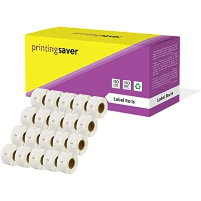 Imagen de Printing Saver 20x 11353 12 x 24 mm Rollos de Etiquetas Adhesivas (1000 por Rollo) compatibles para Dymo LabelWriter 310 320 330 4XL 400 450 Turbo/Twin Turbo/Duo &amp; Seiko SLP Impresoras