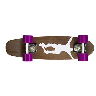 Imagen de Ridge Madera Mini Cruiser Number One Skateboard, MPB 22 NR1 Morado