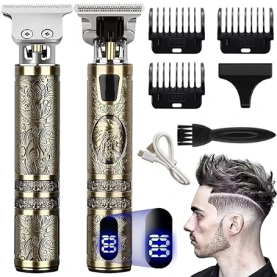 Imagen de Maquina Cortar Pelo Profesional Cortapelos Hombre Recortadora de Barba Espacio Cero con 4 Peines guía para Uso Hogar y Peluquería