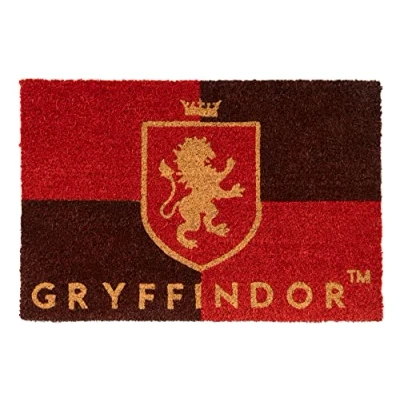 Imagen de Grupo Erik Felpudo Harry Potter Gryffindor Entrada casa Antideslizante 40 x 60 cm Alfombra Exterior Fabricado en Fibra de Coco Productos con Licencia Oficial (FGE0036)
