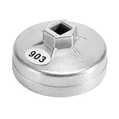 Imagen de Yosoo Health Gear Llave Filtro Aceite, de Filtros, Aceite Aluminio Tipo Tapa, Herramienta Eliminación Zócalo 14 Flautas 74 mm