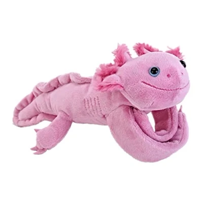Imagen de Wild Republic Huggers Axolotl, Pulsera de Clic, Regalo para Niños, Juguete Peluche, Relleno Botellas Agua Recicladas Hiladas, 20 cm