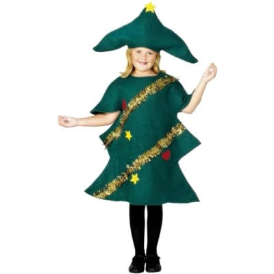 Imagen de Smiffys Disfraz de árbol Navidad, Verde, con túnica y gorro