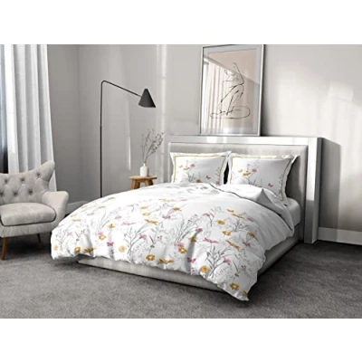 Imagen de Home Linge Passion Funda nórdica 3 Piezas 100% algodón 57 Hilos 2 Personas 240x260 cm Mademoiselle Jaune