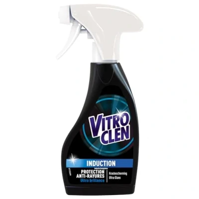 Imagen de Vitroclen Spray limpiador de placa inducción diaria, protección antiarañazos y ultra brillo 250 ml
