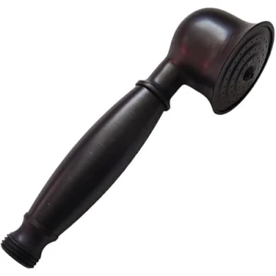 Imagen de DRELD 1 cabezal de ducha retro latón negro, vintage, mano resistente al desgaste con estilo teléfono, extraíble vintage (17 cm largo, 5 diámetro la cabeza)