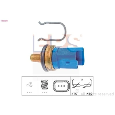 Imagen de EPS 1.830.293 Sensor de Temperatura del Refrigerante Made in Italy OE Equivalent Azul PEUGEOT: 206 Hatchback, Partner I Combispace, 306 Hatchback