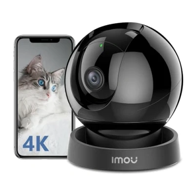 Imagen de Imou 4K Cámara Vigilancia WiFi Interior, IP 360 con Visión Nocturna, AI Deteccion de Humana y Mascata, Seguimiento Automático, PTZ, Audio Bidireccional, Sirena, Rex 3D